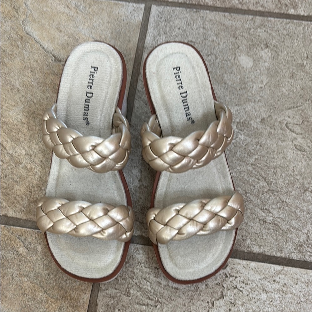 Pierre Dumas Women’s  Gold Braided Sandals